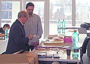 3. 3. 2011 &ndash; Přemysl Šedivý a Jan Houštěk při zahájení řešení praktické úlohy